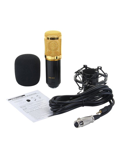 ميكروفون مكثّف للصوت BM-800 مع شبكة بلاستيكية BM-800 أسود
