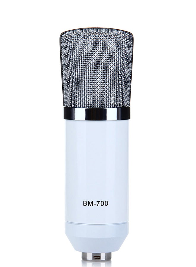BM-700 Condenser Microphone With Shock Mount BM-700 White  - Image 1