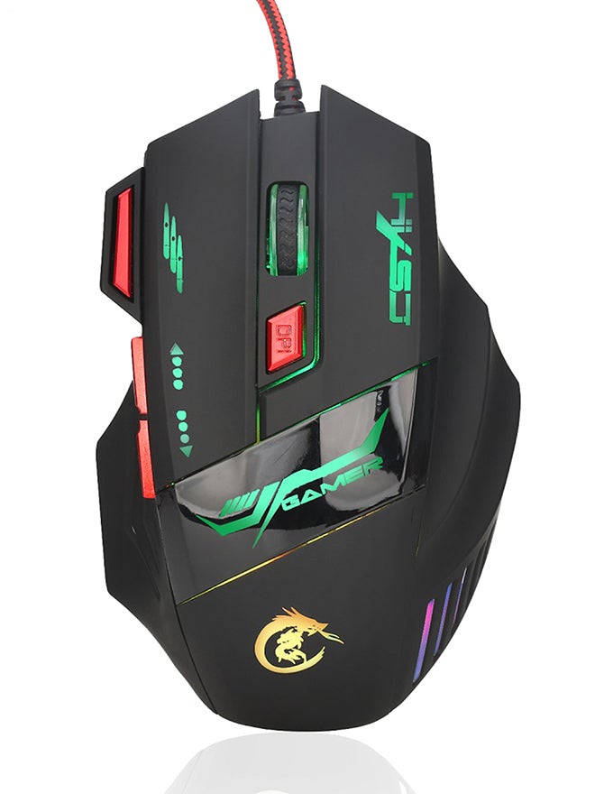 3200 DPI Wired Optical Game Mouse With Exchanged Mode Breathing Light 