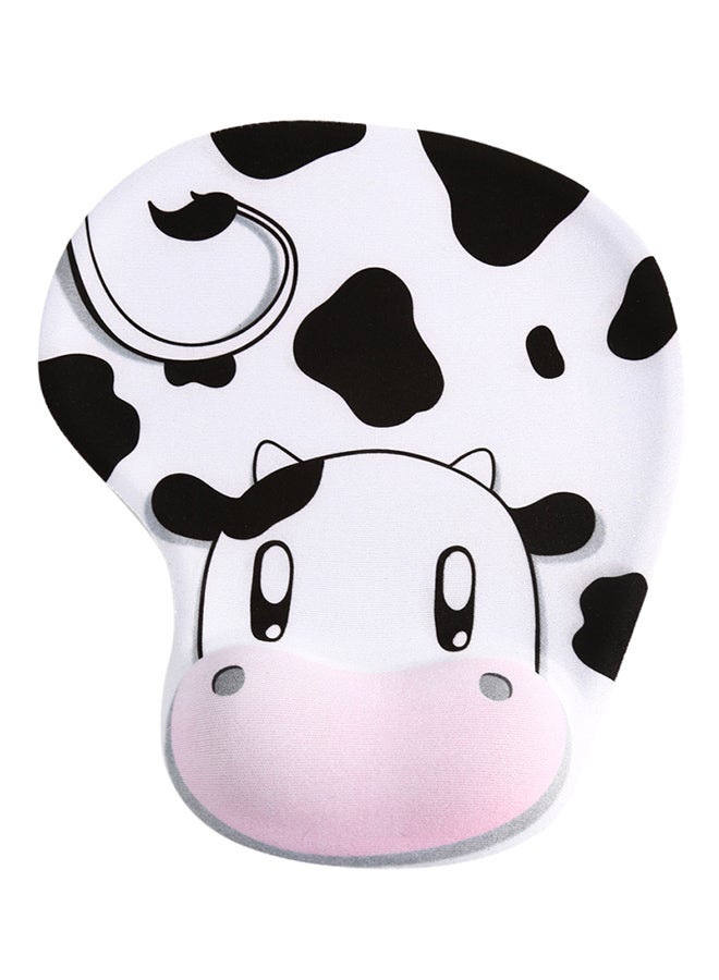 Cow Pattern Slipproof Mouse Pad With Wrist Protecting Function White