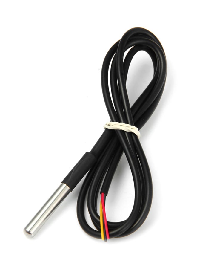 Digital Temperature Sensor Water-Resistant Stainless Probe For Arduino Industrial Systems Black