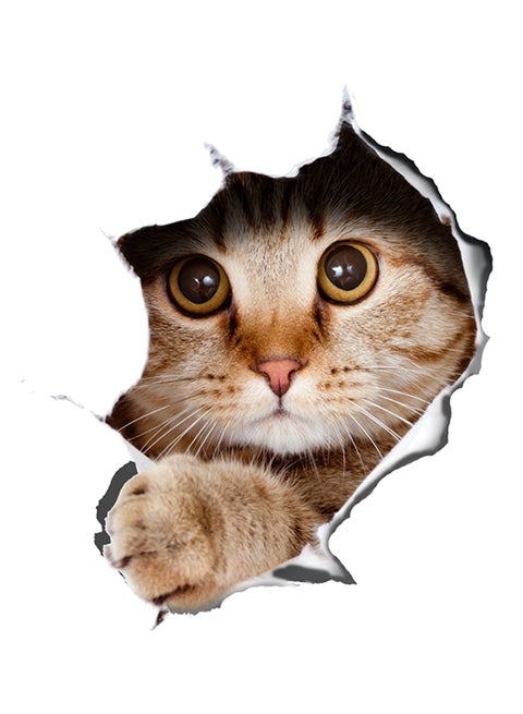Cute Cat Shape 3D Mouse Pad Sticker For Laptop/Computer Colormix