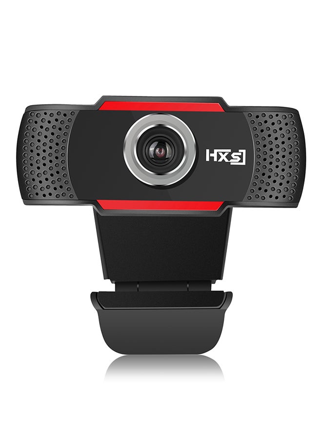 HXSJ Clip-on HD Webcam With Mic S30 Black/Red