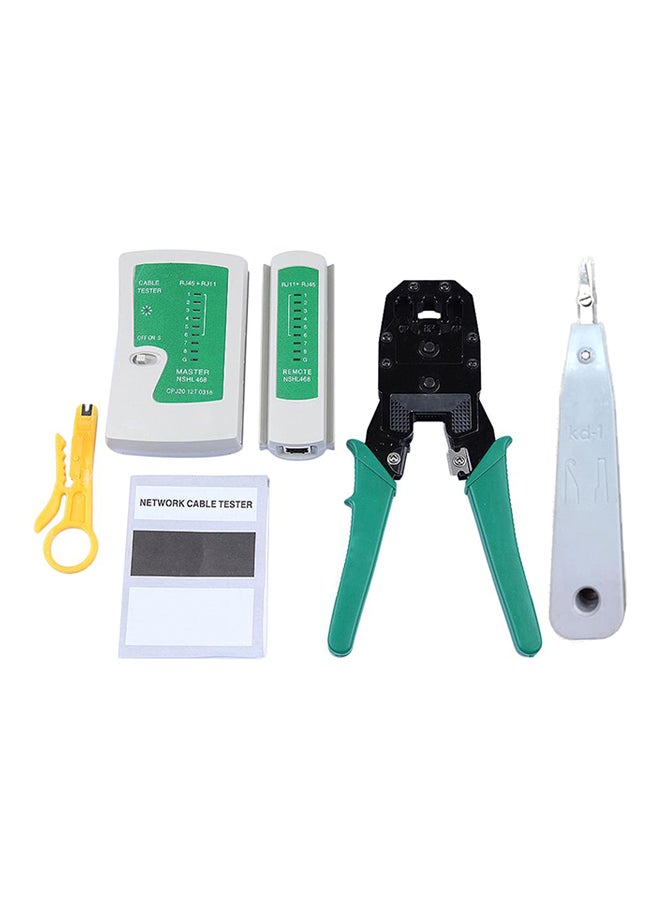 Generic Ethernet Network Cable Tester Kit RJ45 RJ11 Cat 5/6 Wire Line Detector Crimping Tool Colormix 