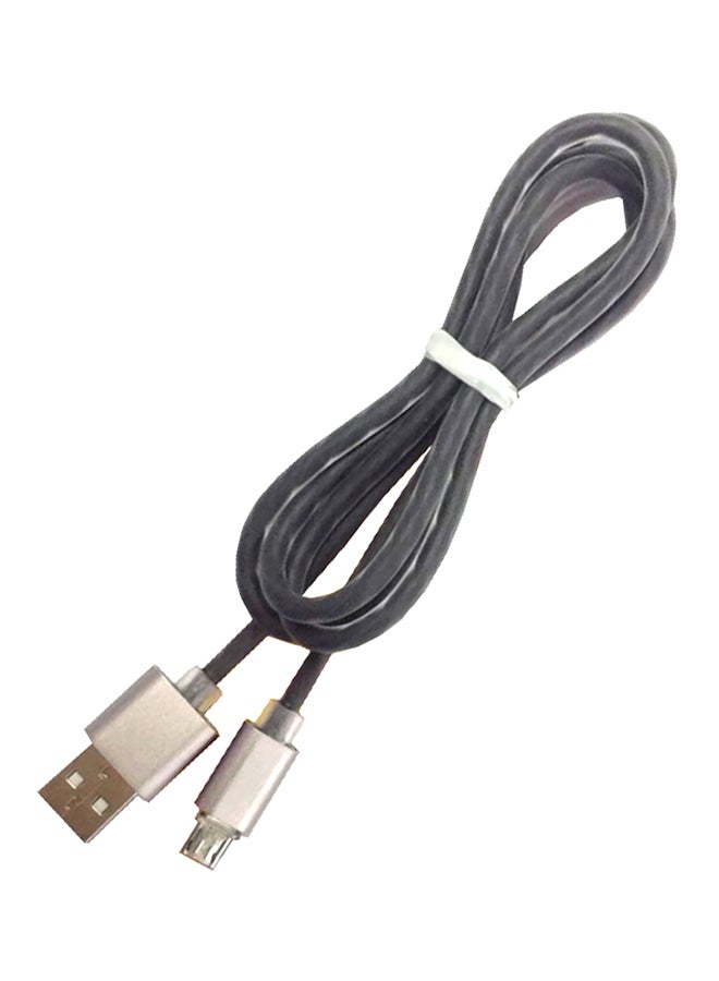 كابل شحن ونقل بيانات ومزامنة للهاتف ميكرو USB أسود