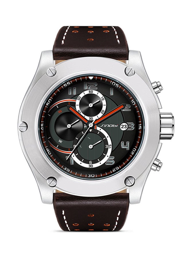 SINOBI men Leather Analog Watch 32796488246