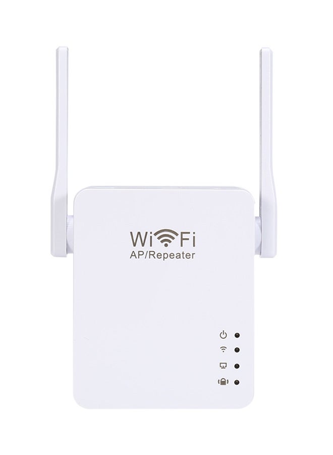 Generic - 300Mbps Wireless WiFi Repeater/Network Router With-US PlugB Charger-UK Plug 300 Mbps White - Image 1