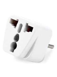 WD12 Italy Plug To Universal Socket Adapter Power Plug White