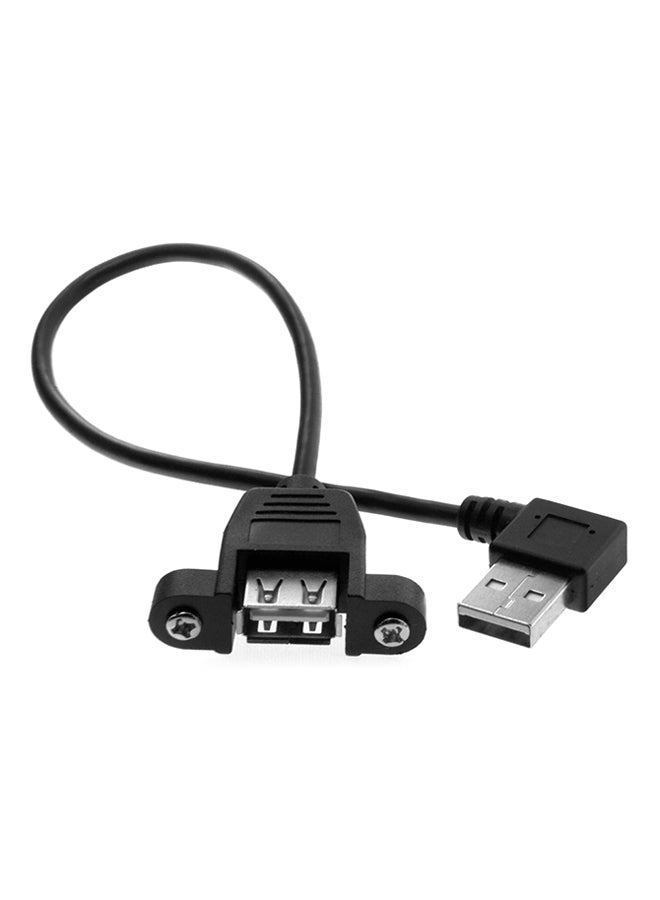 Generic U2-020-LE-0.2M 20cm USB 2.0 Extend Cable A Male To A Female Black 