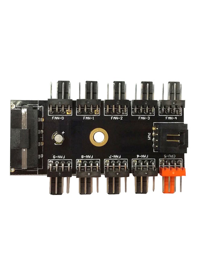 Generic IDE Power Hub/One Turn Four 4PIN Chassis Fan Hub Black 