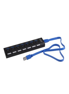 7-Port USB 3.0 Hub With Independent Switch Black
