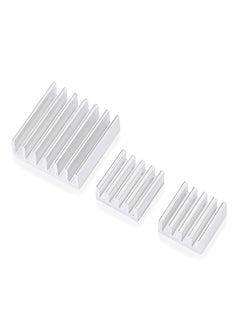 3-Piece Aluminium Heat Sinks For Raspberry Pi 3 Silver