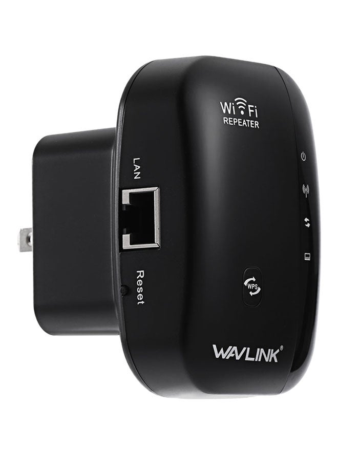 WAVLINK - WL-WN560N2B 300Mbps Wireless-N AP WLAN WPS Extender Repeater 300 Mbps Black - Image 1