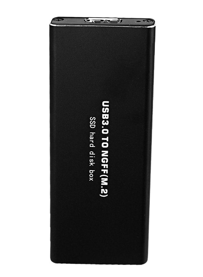 KingSpec - M2 NGFF To USB3.0 SSD Hard Disk Box External Enclosure Black - Image 1
