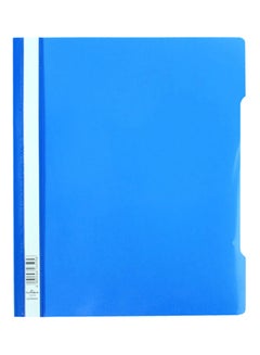 Durable 50-Piece Clear File Folder Set Blue 