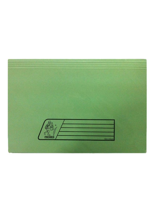 Premier 100-Piece Document Wallet File Folder Set Green