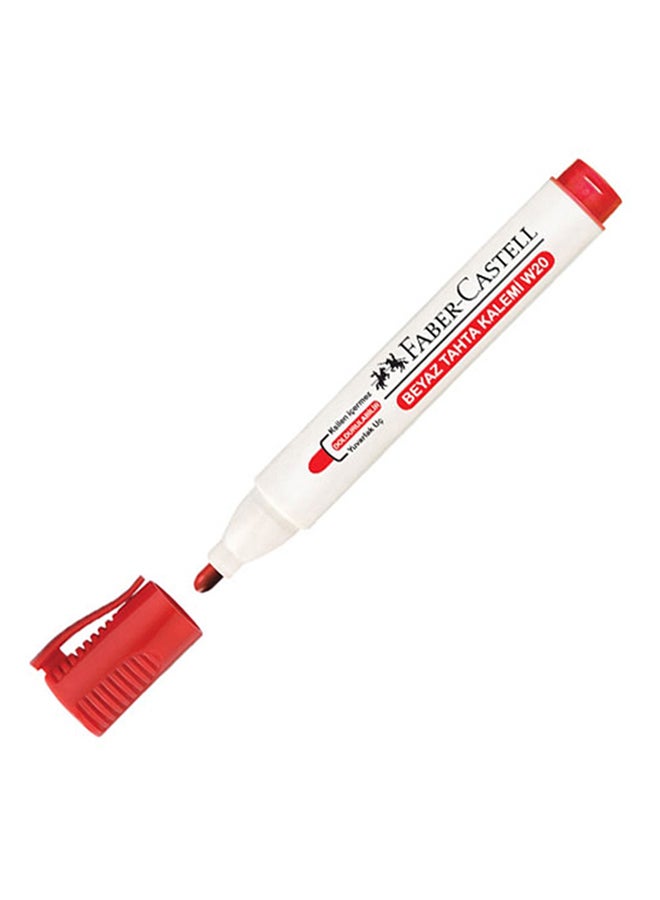 FABER-CASTELL Dry Wipe Whiteboard Marker White/Red
