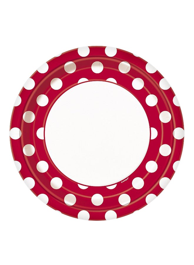 Unique Polka Dot Printed Disposable Plate 9inch