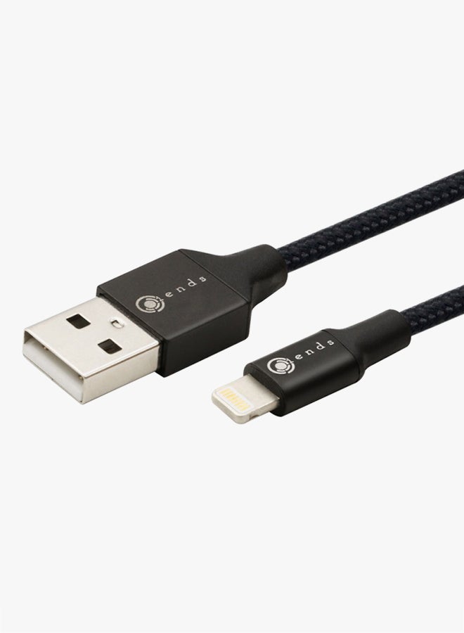 آيندز كابل لايتنينج USB لنقل البيانات أسود  - Image 3