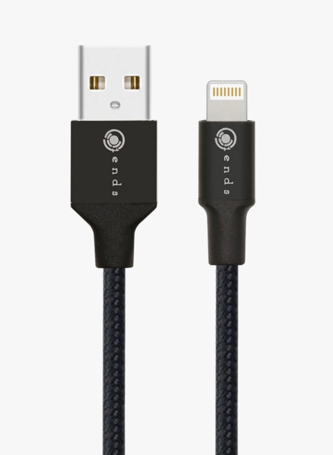 آيندز كابل لايتنينج USB لنقل البيانات أسود  - Image 2