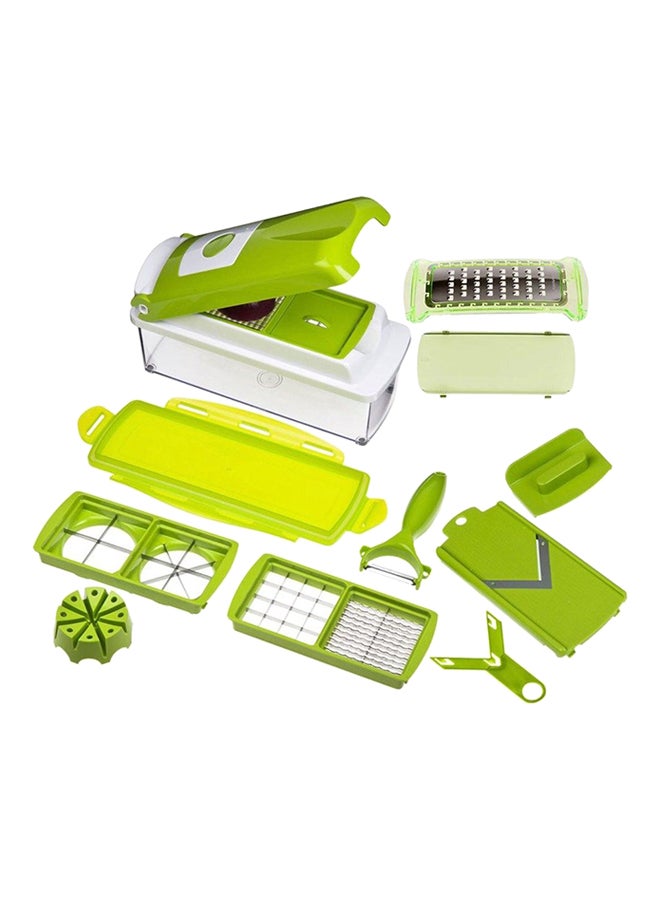 11-Piece Fruit And Vegetable Chopper And Slicer Set Green - v1524889962/N14347438A_1