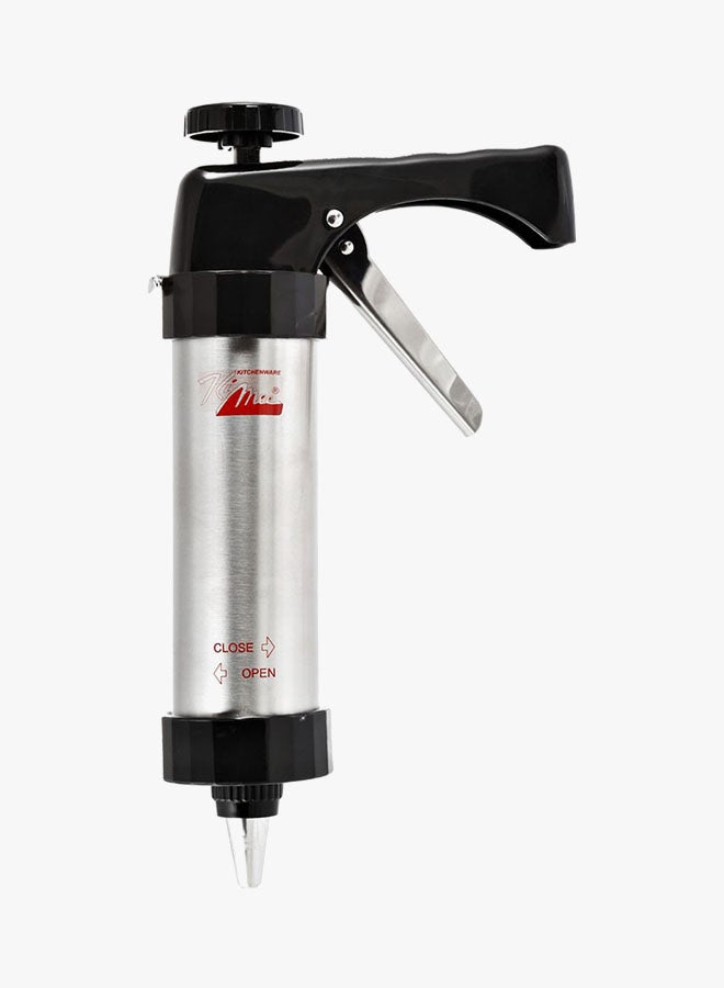 20-Piece Cookie Press And Icing Set Silver/Black - Image 2