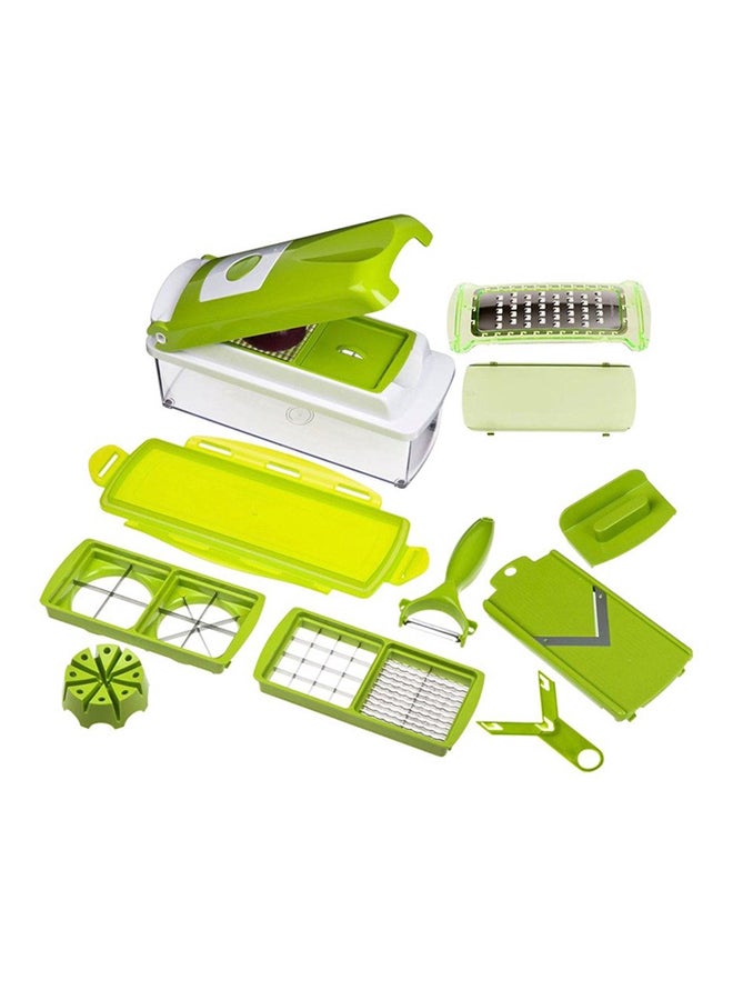 11-Piece Fruit And Vegetable Chopper And Slicer Set Green - v1524890000/N14347689A_1