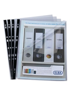 ELBA 10-Piece A4 Punched Pockets Bag Clear 
