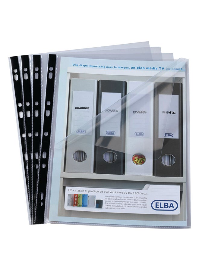 ELBA - 10-Piece A4 Punched Pockets Bag Clear - Image 1