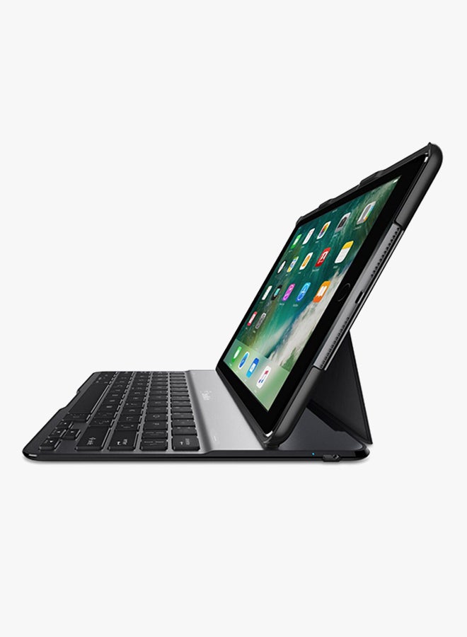 Qode Ultimate Lite Keyboard And Folio Case For Apple iPad Air 9.7-Inch Black