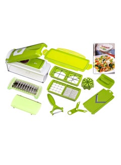 ORBIT 11-Piece Fruit And Vegetable Chopper And Slicer Set White/Green 