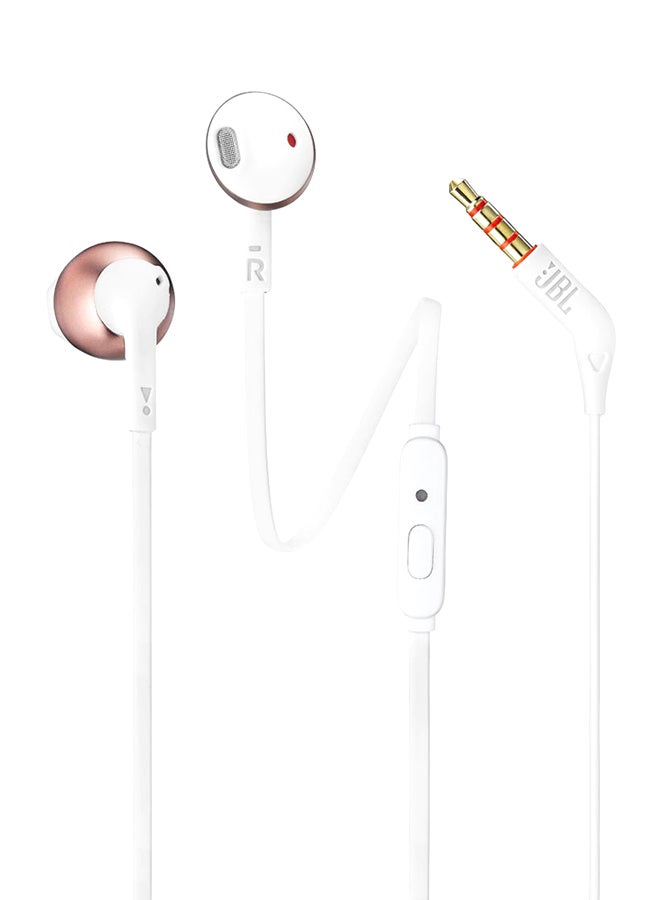 جي بي إل سماعة أذن داخلية مع ميكروفون ذهبي وردي/أبيض - Image 1