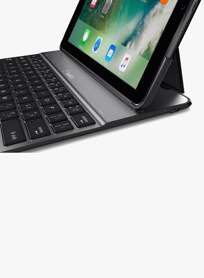Qode Ultimate Lite Keyboard And Folio Case For Apple iPad Air 9.7-Inch Black