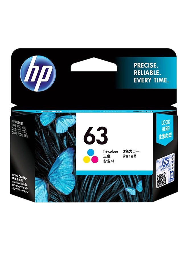 HP 63 Ink Jet Printer Toner Cartridge Cyan/Yellow/Pink