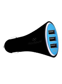 Naztech 3-Port USB Car Charger Black/Blue  - Image 1
