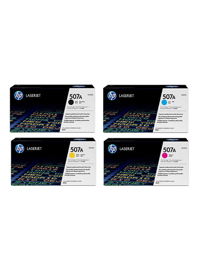 HP Pack Of 4 507A LaserJet Ink Toner Set Multicolour