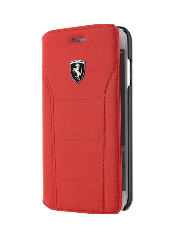 Ferrari Heritage Genuine Leather Case Cover For Apple iPhone 8/7 Red - Image 1