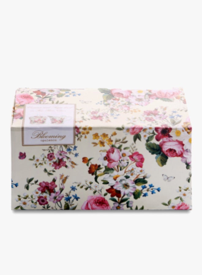 2-Piece Blooming Opulence Creamer And Sugar Bowl Multicolour 200ml