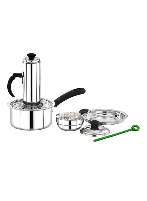 3-In-1 Modern Puttu Maker Silver
