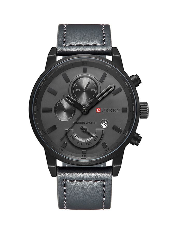 كارين ساعة يد بعقارب مقاومة للماء طراز 8217 - 43 ملم - لون رمادي للرجال - Image 1