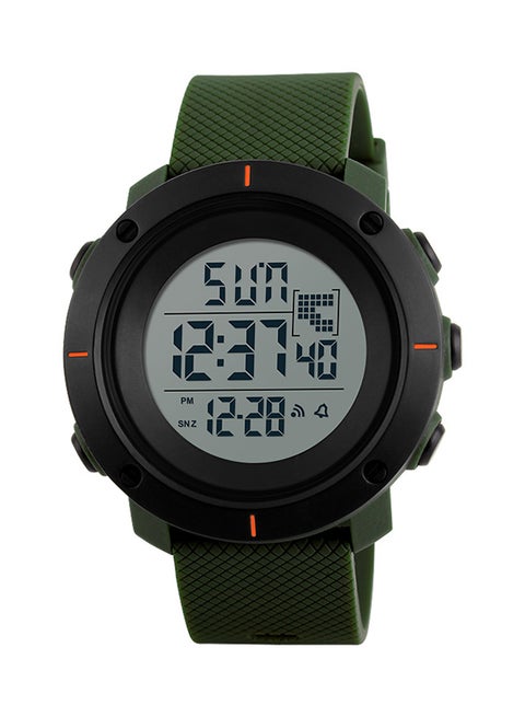 men Water Resistant Digital Watch 1213 - 52 mm - Army Green