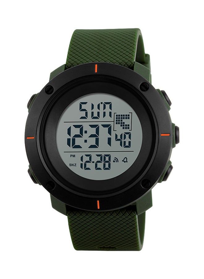 SKMEI - men Water Resistant Digital Watch 1213 - 52 mm - Army Green - Image 1