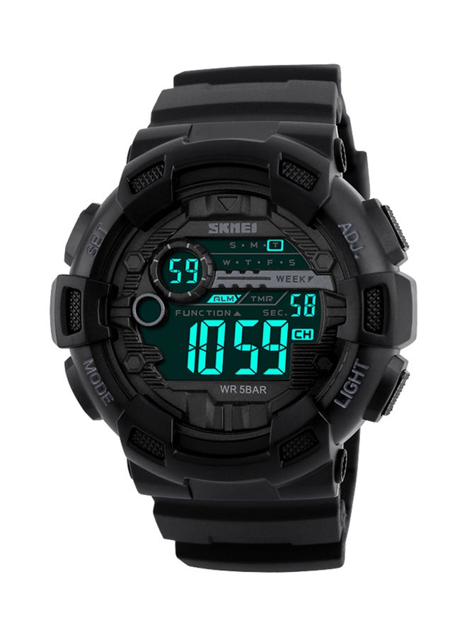 SKMEI Men's Water Resistant Digital Wrist Watch 1243 - 50 mm - Black 