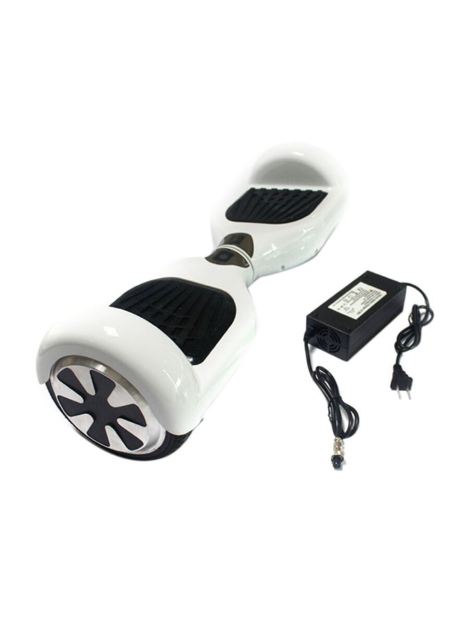 Two Wheel Non Slip Portable Lightweight Self Balance Electric Hoverboard White 58x17x18cm  - Image 1