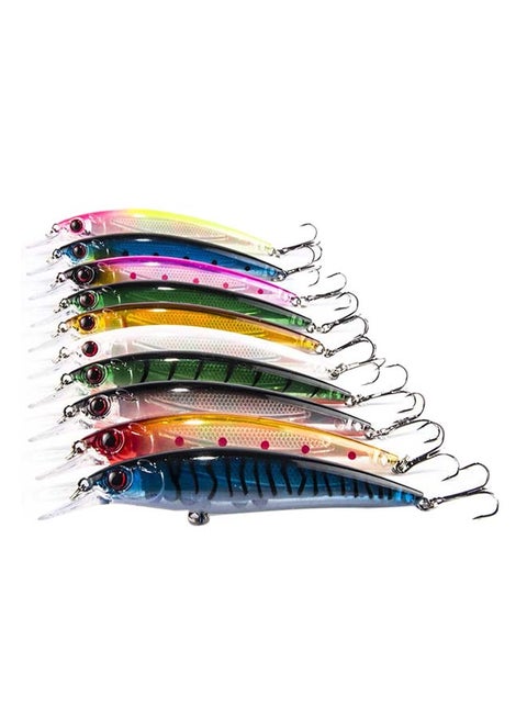 10-Piece Fishing Lure Minnow Hard Bait Set 11cm
