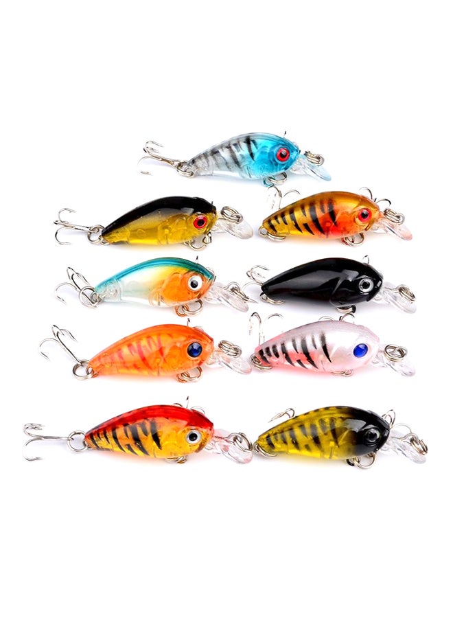 Generic 9-Piece Artificial Fishing Lure With Metal Hooks Bait Set 4.5cm  - Image 1