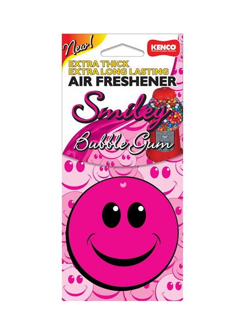 Smiley Shape Car Air Freshener - Bubble Gum