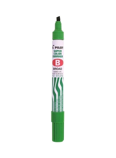 Broad Super Colour Permanent Marker Green/White/Black