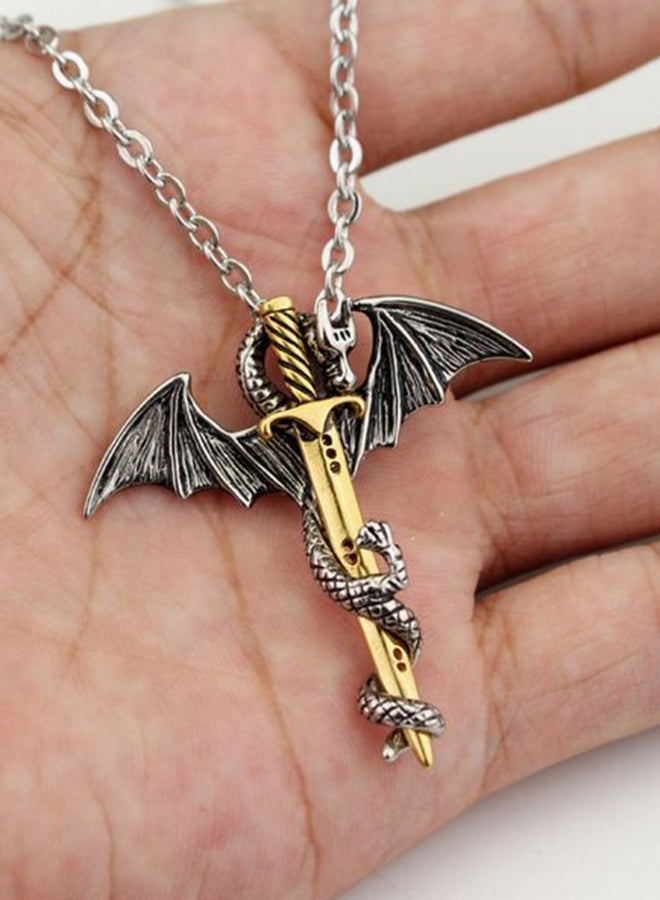 QiaoKai Dragon Alloy Pendant Necklace  - Image 4