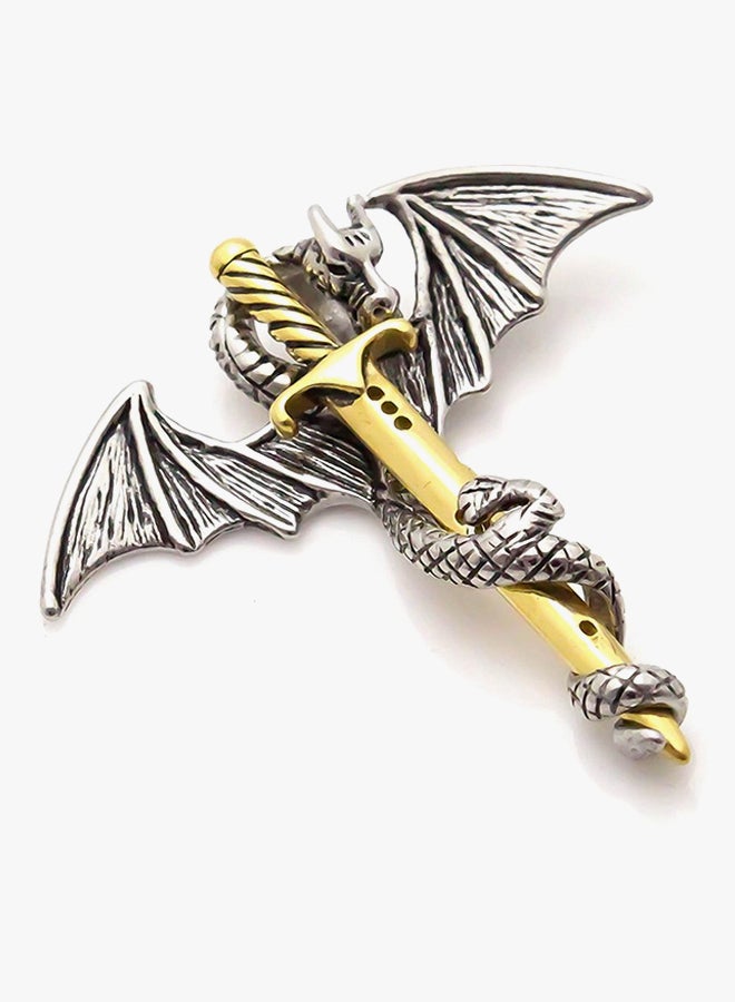 QiaoKai Dragon Alloy Pendant Necklace  - Image 2